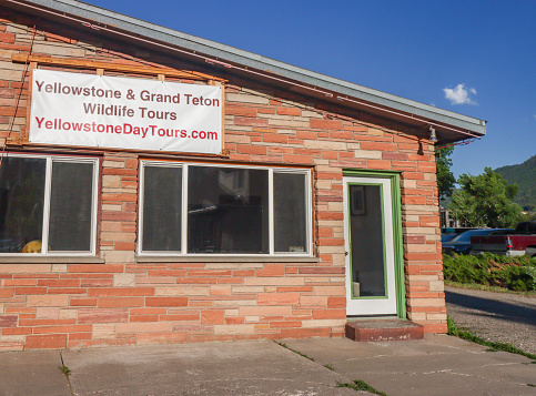 A commercial business known as Yellowstone & Grand Teton Wildlife Tours on West Broadway at Jackson in Jackson Hole of Teton County, Wyoming
