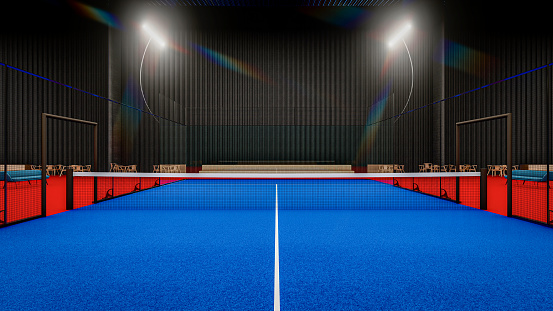 3D Digital image of a professional padel court