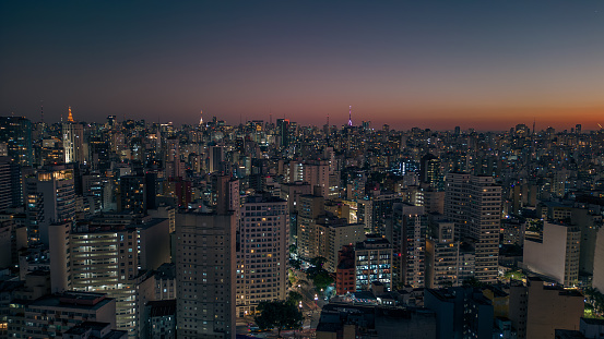 Cityscape with buildings in Sao Paulo