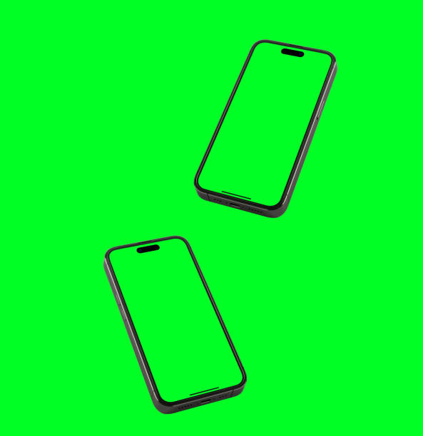 istock Mockup smartphone Template on Transparent Background , Mock up isolate screen phone pro for Infographic web site design app advertise 1558109480