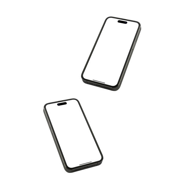 istock Mockup smartphone Template on Transparent Background , Mock up isolate screen phone pro for Infographic web site design app advertise 1558109484