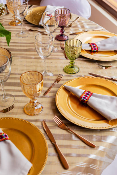 istock Shot of an elegantly decorated table at a wedding reception 1558113288