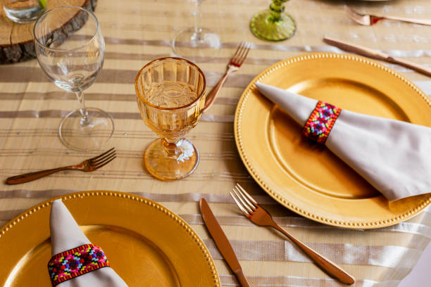 istock Shot of an elegantly decorated table at a wedding reception 1558115392
