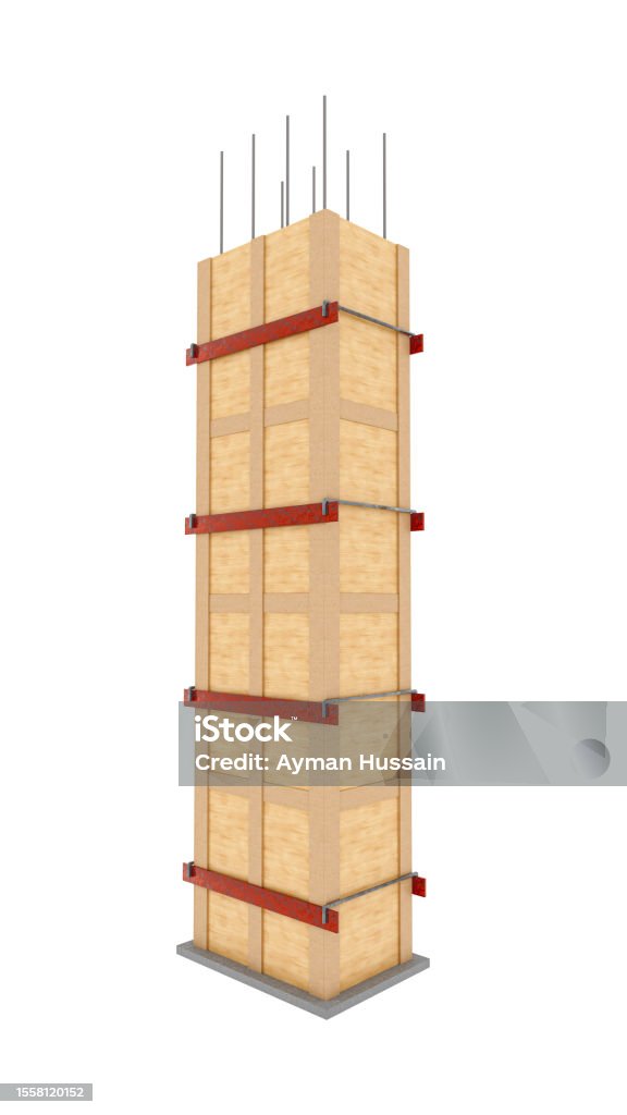 Under Column Concrete Columns Under Construction Stock Photo - Download Image Now ...