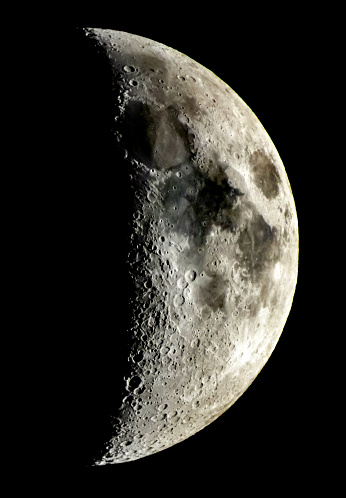 Detailed pictures of the moon showing craters
