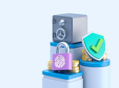 Shield, bank safe and fingerprint padlock