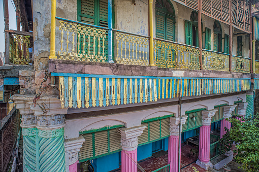 12 26 2014 Pillar of a Vintage Colonial style Old House Gaya.Bihar India Asia.