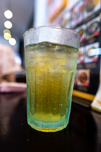 Chinese tea ,street food , in the morning time , selective focus.