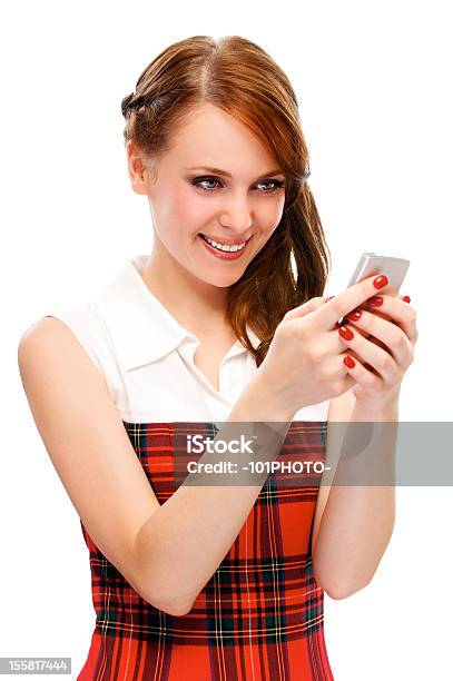 Photo libre de droit de Jeune Femme Avec Téléphone Portable banque d'images et plus d'images libres de droit de Adolescence - Adolescence, Adolescent, Adulte