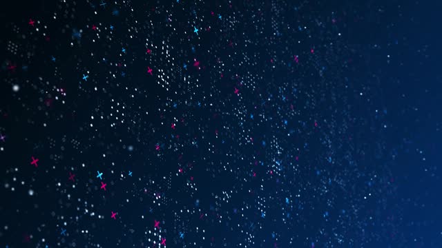 Dotted background. 4K Digital Cyberspace with Particles and Digital Data Network Connections. High Speed Connection and Data Analysis Technology Digital Abstract Background Concept. Seamless Loopoble