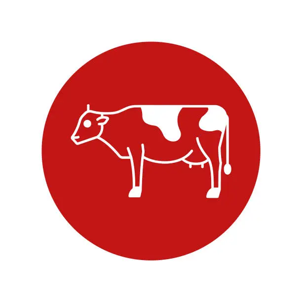 Vector illustration of Bos taurus Vector icon which can easily modify or edit
