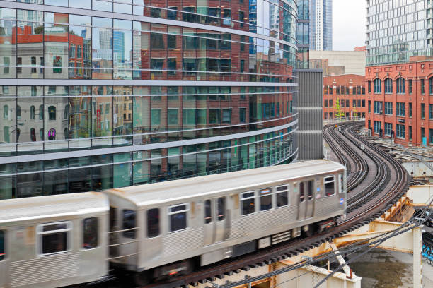 istock Chicago Cityscape - “L” Train 1558213522
