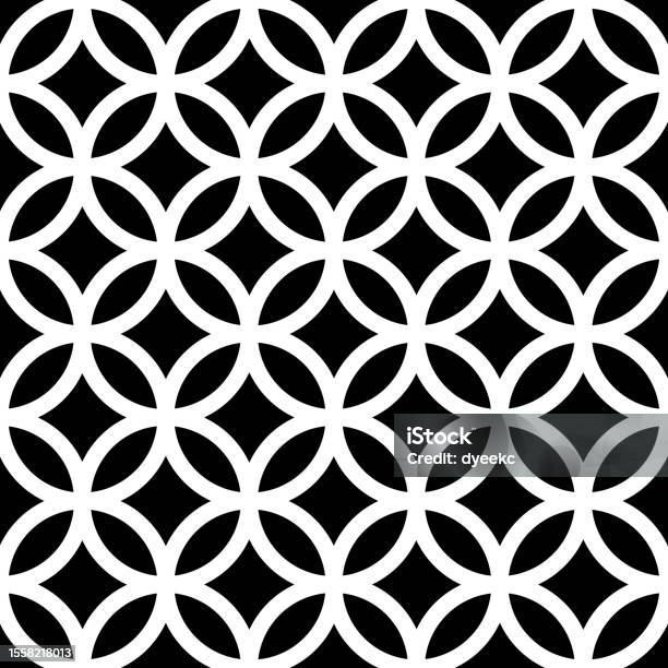 Interlocking Intersecting Circles Rings Repeatable Seamless Pattern ...