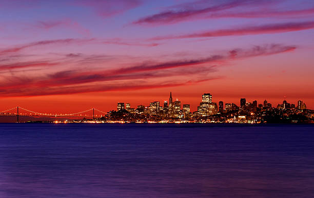 San Francisco, California Skyline at Sunrise stock photo