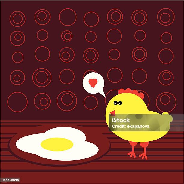 Pollo E Uova Fritte Pasqua Storie - Immagini vettoriali stock e altre immagini di Affamato - Affamato, Ammirazione, Amore