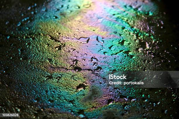 Iridescences Oil Stock Photo - Download Image Now - Car, Leaking, Abstract