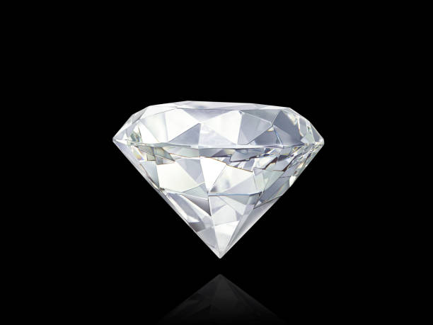 istock Beautiful diamonds on a black background 1558260590