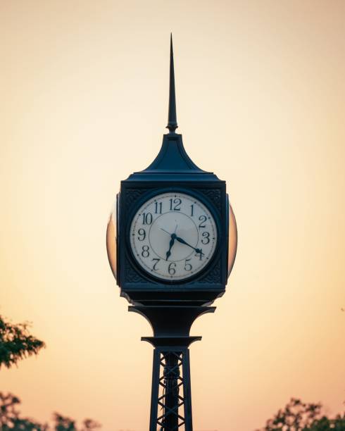 MI Victorian Clock at Sunrise, Northville