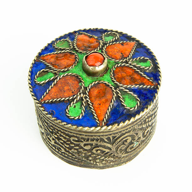 istock Small antique Tunisian jewel casket 155829536