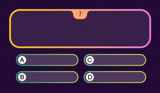 ilustrações, clipart, desenhos animados e ícones de pergunta do modelo vetorial e responde ao estilo neon - trivial pursuit illustrations