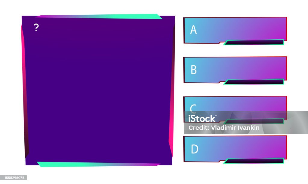 Answer Template Background Question And Answers Template Ultra Neon Style On White Background ...