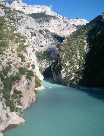The Verdon Gorge (French: Gorges du Verdon) is a river canyon located in the Provence-Alpes-Côte d'Azur region of Southeastern France