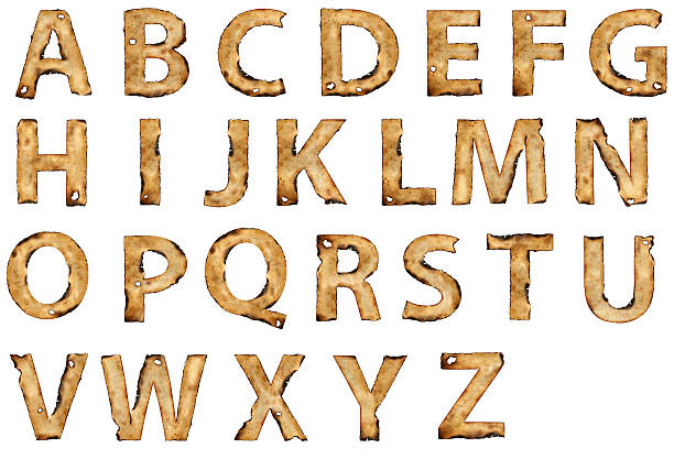 istock grunge burnt paper alphabet 155831468
