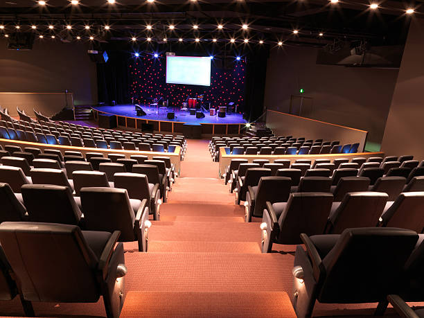 istock Stage cinema view from back of auditorium 155833590