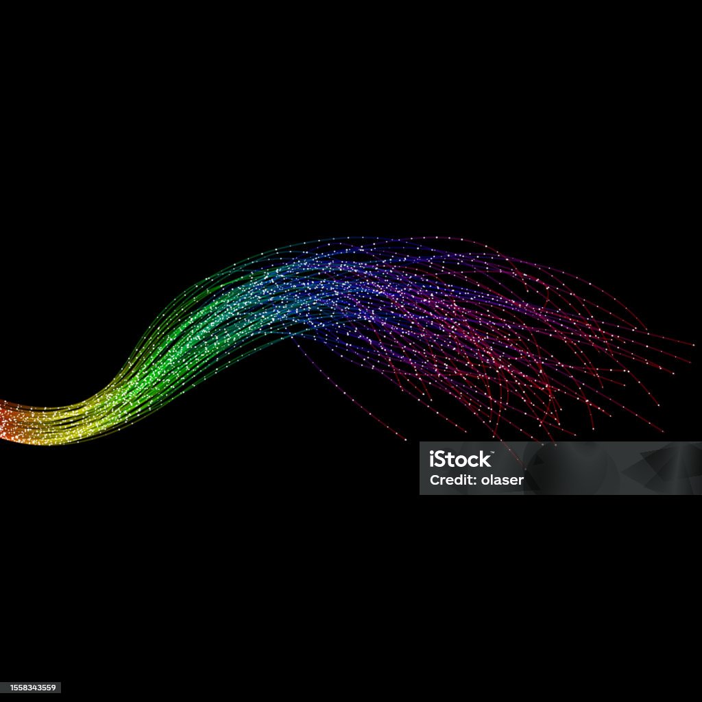 Optical Vector Signal Signals And Optical Fibers Stock Illustration - Download Image Now ...