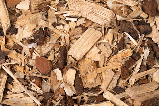 Wood chips background.
