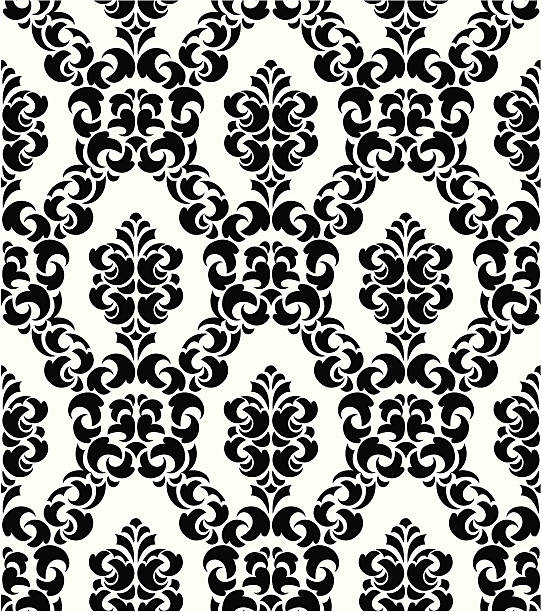 Damask Pattern vector art illustration