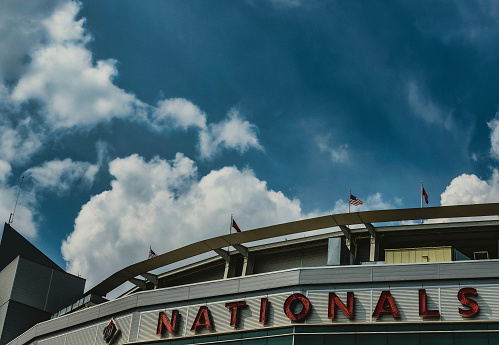 Top of Nationals Park baseball stadium