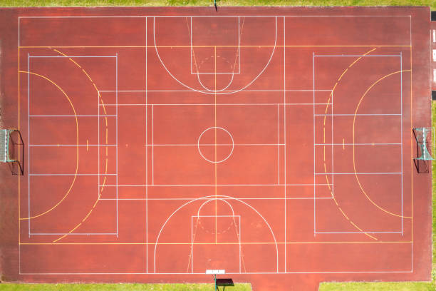 istock Empty sports court, top down view 1558410800