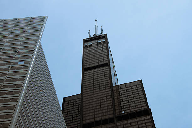 istock Futuristic financial district in a modern city 155841259