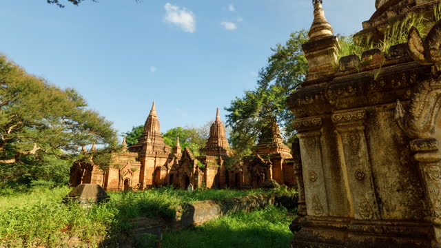 Time Lapse with a dolly move of one of my hundred of ancient Buddhist monuments in Bagan Myanmar