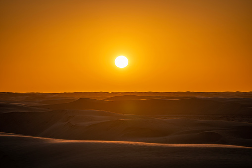 Baja desert at sunset