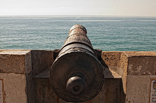 istock cannon pointing out to sea 155848129