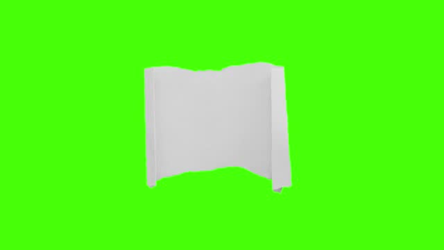 Stop motion animation of rolled square paper