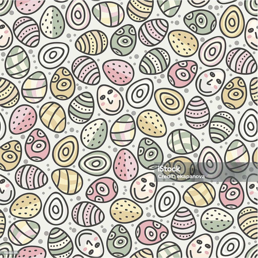Huevos patrón sin costuras. - arte vectorial de Abril libre de derechos