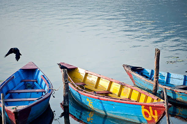 istock Colored wooden boats 155857466
