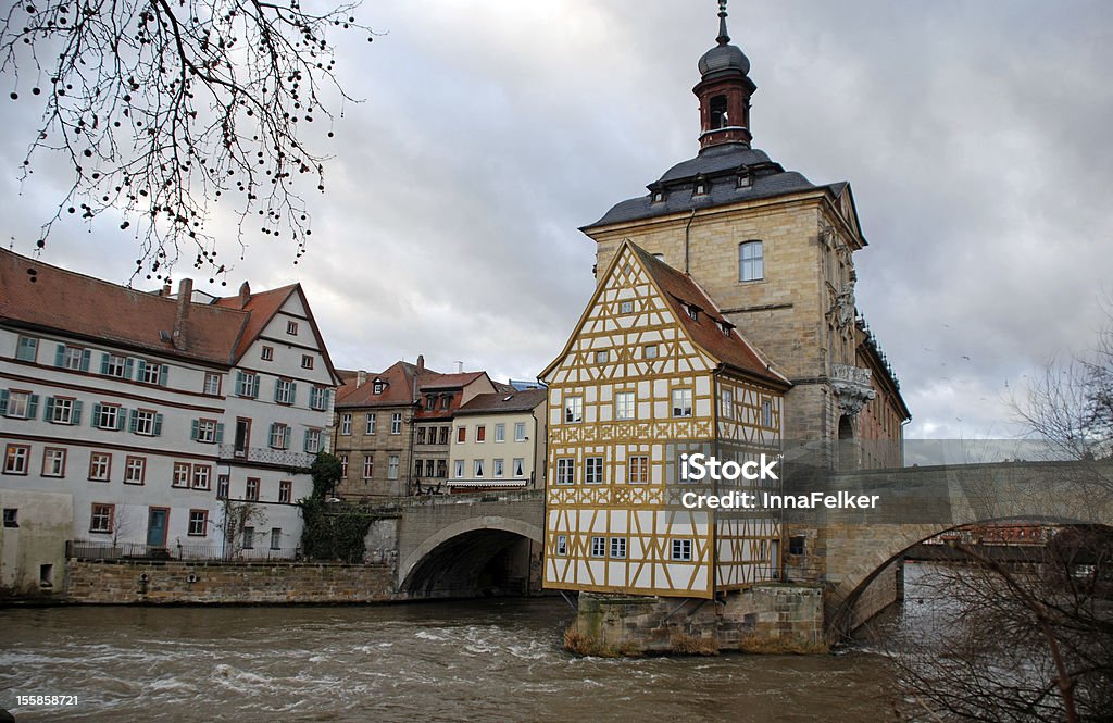 El ayuntamiento viejo de Bamberg (Alemania - Foto de stock de Agua libre de derechos