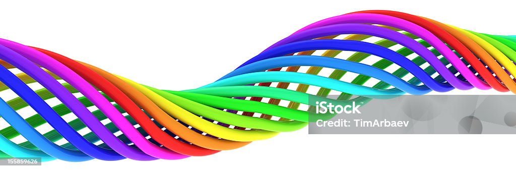 Rainbow en espiral - Foto de stock de Cable libre de derechos