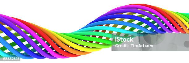 Rainbow En Espiral Foto de stock y más banco de imágenes de Cable - Cable, Retorcido, Abstracto