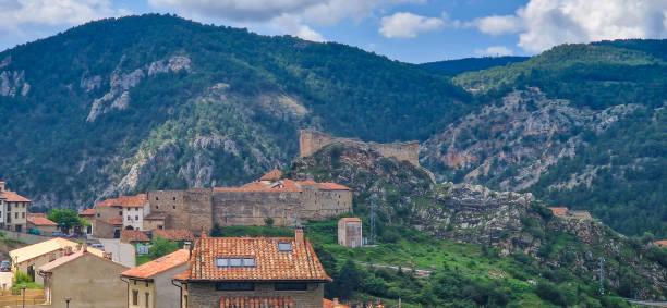 istock Linares de Mora, Teruel, panoramic view from the outskirts 1558651546