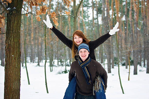 Happy young couple stock photo
