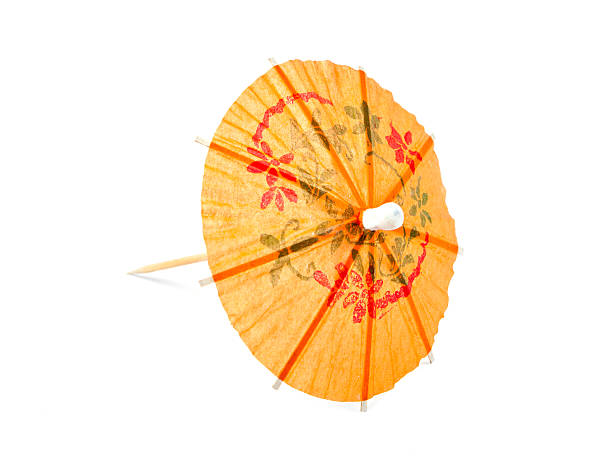 istock Orange cocktail umbrella 155870266