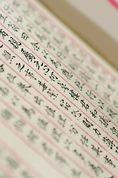 istock Ancient chinese words on old paper . 155872812