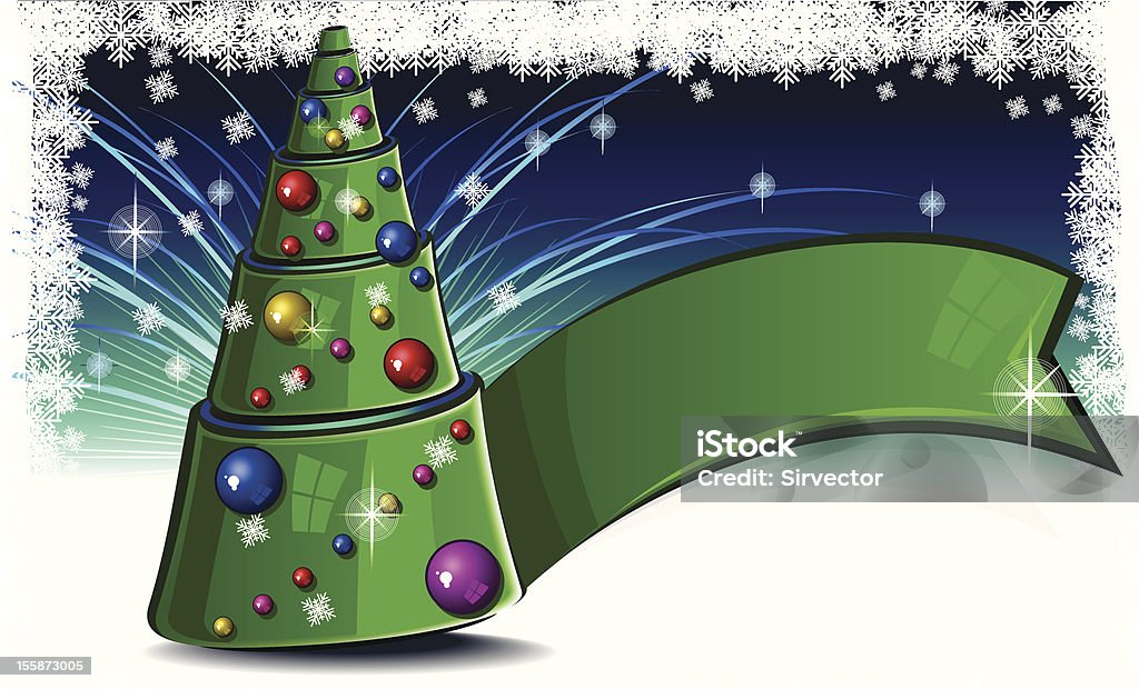 Christmas tree  Blue stock vector