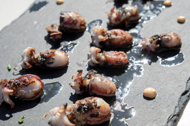 istock Grilled Little Squids Spanish Cuisine at Restaurant 1558771417