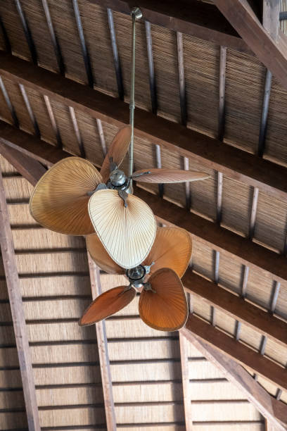istock Original ceiling fan in Balinese architecture building 1558774163